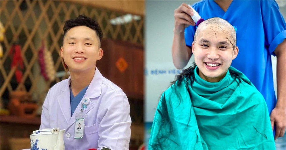 Hình ảnh bác sĩ trẻ sẵn lòng xống tóc trước khi đến Bắc Giang gây xúc động