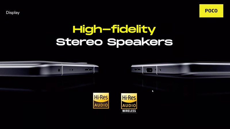 POCO F3 GT được trang bị công nghệ âm thanh Hi-Res Audio giúp nghe nhạc đã hơn