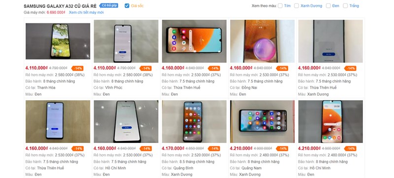 Giá bán Galaxy A32 cũ Giá bán Galaxy A32 cũ