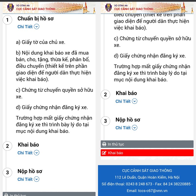 Cách khai báo, thông báo xe đã bán Cách khai báo, thông báo xe đã bán