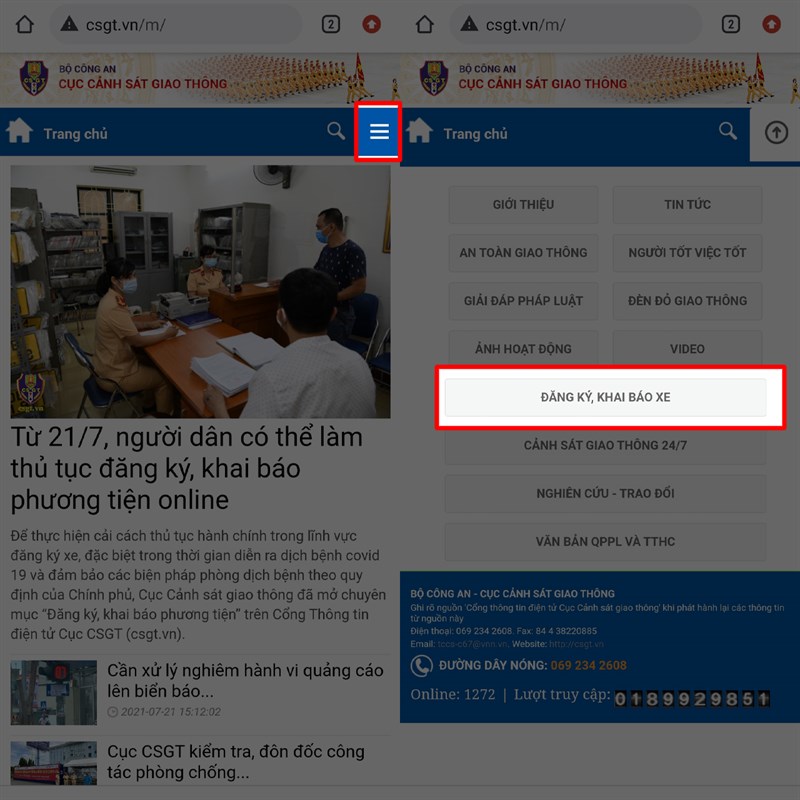 Cách khai, báo thông báo xe hết niên hạn sử dụng