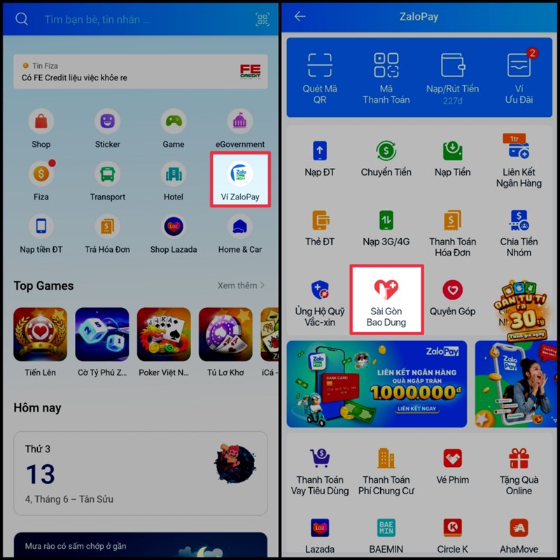 Xem địa điểm hỗ trợ người dân trên Zalo để có thể nhận được sự giúp đỡ kịp thời trong mùa dịch