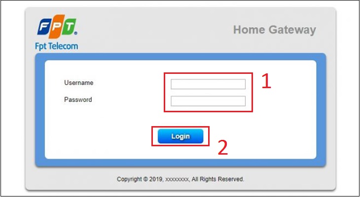 Điền User kèm Pass và chọn Login