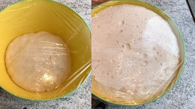 Proofing the dough