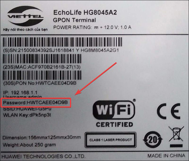 Password of the modern WiFi device