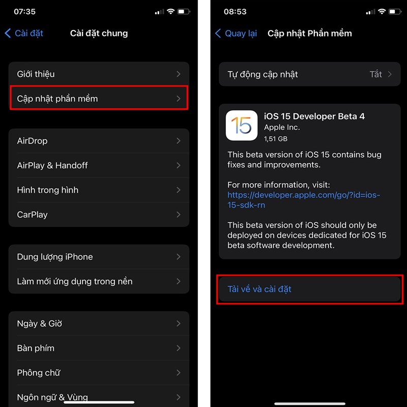 Cách cập nhật iOS 15 Beta 4-4
