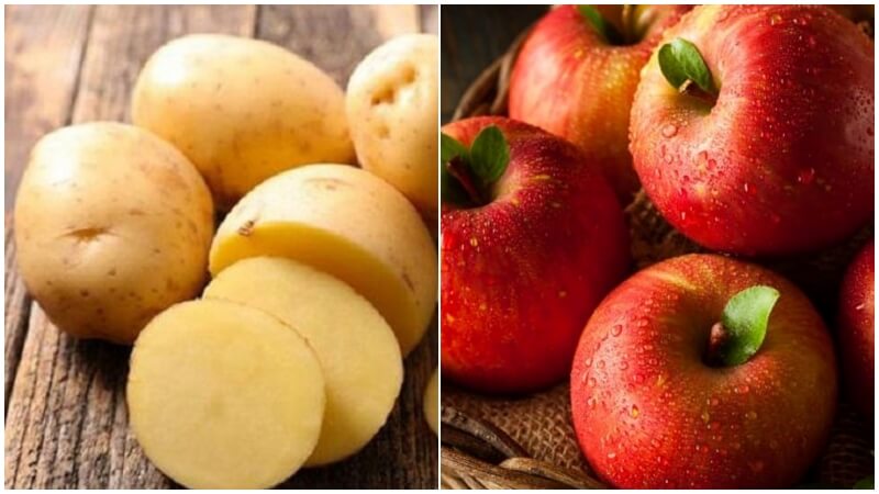 Bảo quản bánh mì bằng khoai tây hoặc táo