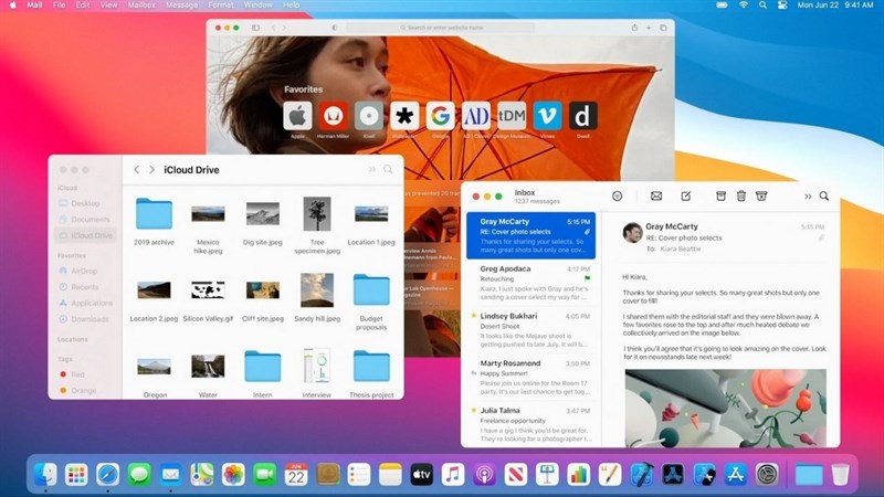 Hệ điều hành MacOS và Windows 