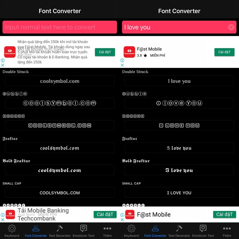 cách đổi font chữ bàn phím iPhone