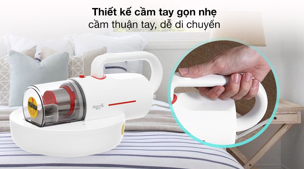 Máy hút bụi Deerma sở hữu thiết kế nhỏ gọn, dễ dàng sử dụng