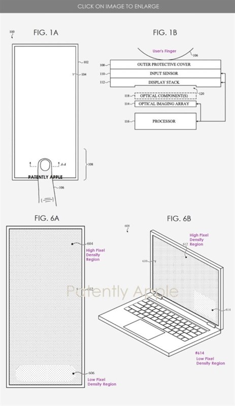 Apple được trao bằng sáng chế về công nghệ camera ẩn dưới màn hình
