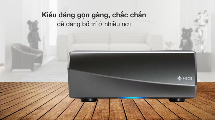 Amply Denon HEOSAMPHS2SRE2 140W có kiểu dáng gọn gàng, sang trọng dễ dàng bố trí mọi nơi