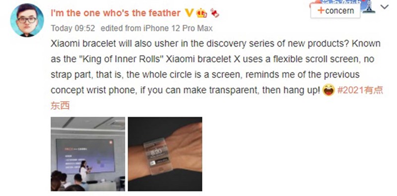 Xiaomi lên ý tưởng về chiếc Mi Band X với màn hình 360 độ