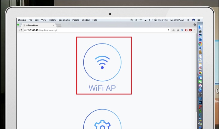 Chọn Scan để tìm wifi nhà bạn