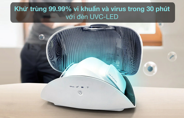 3 đặc điểm công nghệ trên khẩu trang lọc khí LG > Khẩu trang lọc khí LG - Nano khử khuẩn