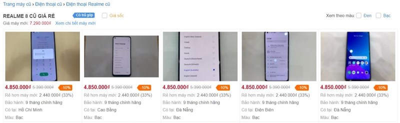 REALME 8 ĐỔI TRẢ REALME 8 ĐỔI TRẢ