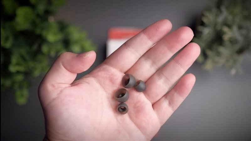 2 cặp mút tai nghe thay thế với 2 kích thước to và nhỏ. Nguồn: Sean Talks Tech.