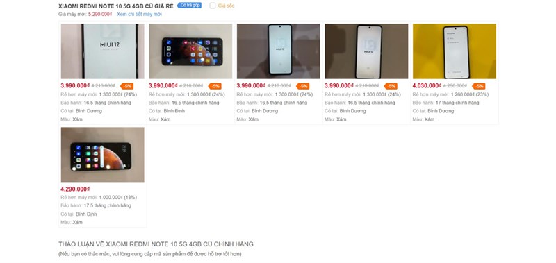 Xiaomi Redmi Note 10 5G 4GB