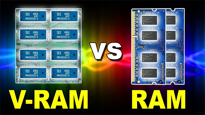 Sự khác biệt lớn nhất giữa VRAM và RAM là về vai trò trong máy tính