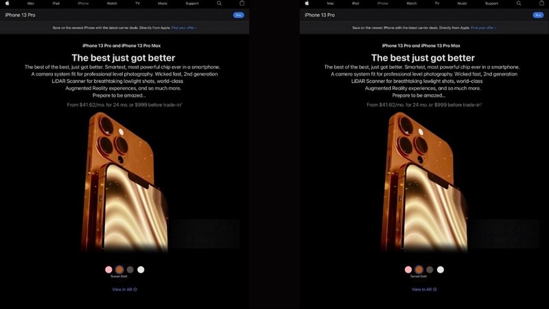 iPhone 13 Pro lộ xác nhận sẽ có màu Sunset Gold và Rose