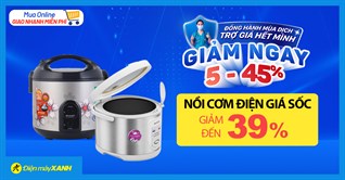 Đồng hành mùa dịch, 10 nồi cơm điện giảm đến 39%, giá chỉ từ 373K khiến chị em mê mẫn, mua online giao nhanh miễn phí