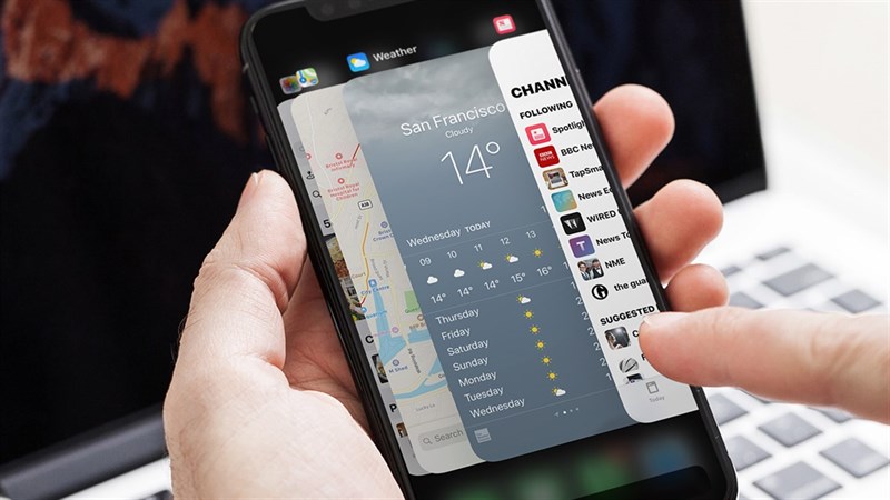 Cách mở đa nhiệm trên iPhone X