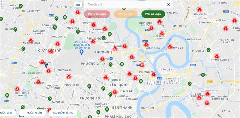 Bản đồ cứu trợ - SOSmap Bản đồ cứu trợ - SOSmap