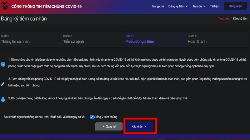 đăng kí tiêm vaccine cho người thân đăng kí tiêm vaccine cho người thân