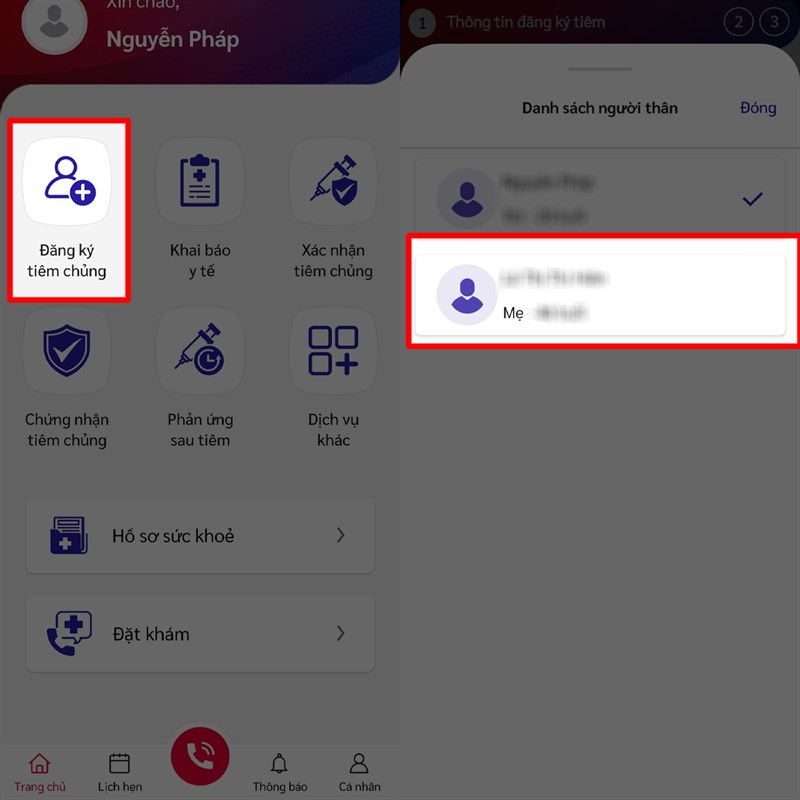 Cách đăng kí tiêm vaccine Covid-19 cho người thân bằng điện thoại Cách đăng kí tiêm vaccine Covid-19 cho người thân bằng điện thoại