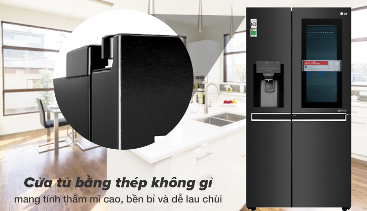 Cửa tủ được làm bằng chất liệu thép không gỉ bền bỉ