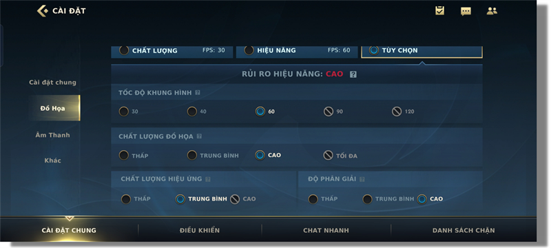 Thiết lập đồ họa trong LMHT: Tốc Chiến mà...