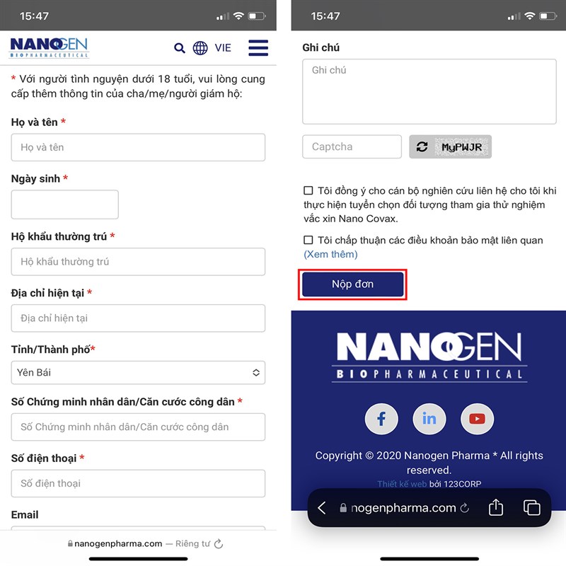 Cách đăng ký tiêm thử nghiệm vaccine Nano Covax-2