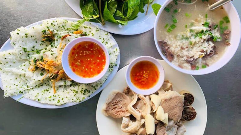 Thành phẩm bánh hỏi cháo lòng