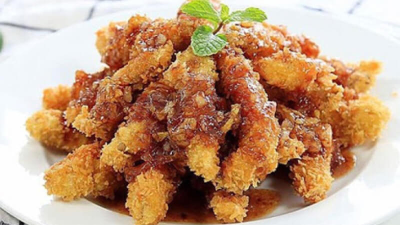 Instructions on how to make fried surface with tamarind sauce, sweet and sour, delicious