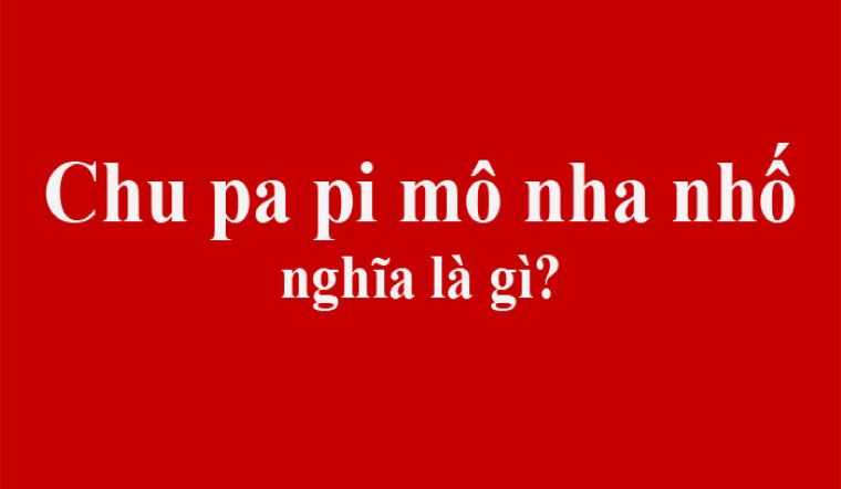 Chu pa pi mô nha nhố nghĩa là gì?