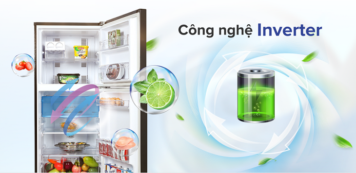 Công nghệ Inverter trên tủ lạnh Panasonic Inverter 234 lít NR-TV261BPKV