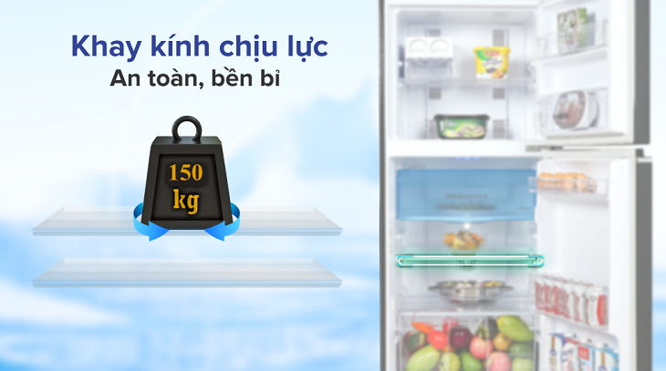 Khay kính chịu lực trên tủ lạnh Panasonic Inverter 234 lít NR-TV261BPKV