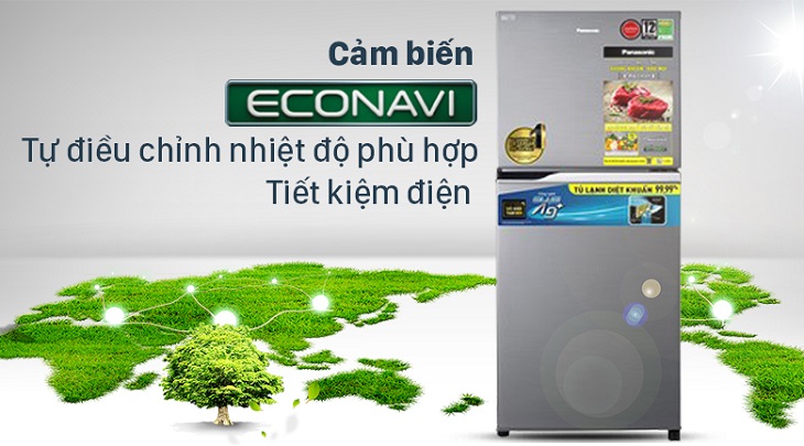 Cảm biến thông minh Econavi trên tủ lạnh Panasonic Inverter 234 lít NR-TV261APSV
