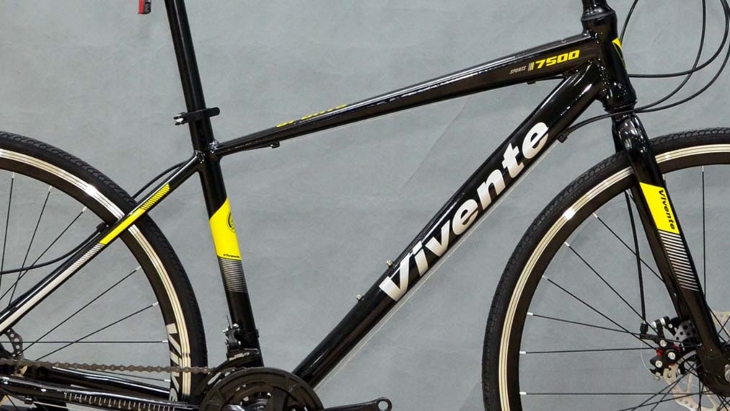 Khung sườn hợp kim nhôm của xe đạp Vivente trọng lượng nhẹ, độ bền cao, chịu va đập tốt