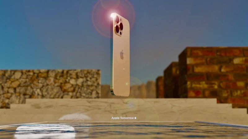 iPhone 13 Pro Max phiên bản màu vàng. (Nguồn: Apple Tomorrow).