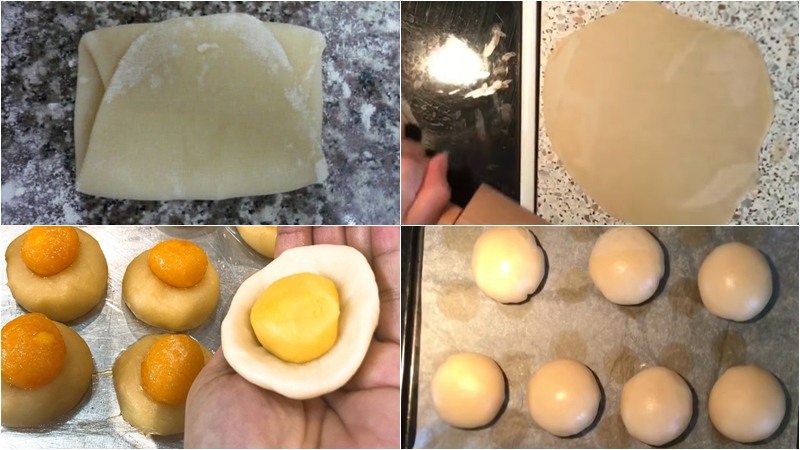Cách cán và gói bánh pía