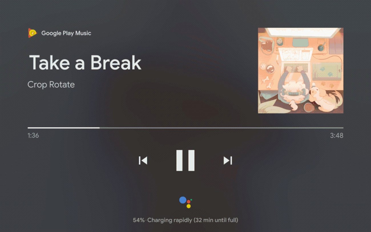 Nhạc đang phát qua ứng dụng Google Play Music