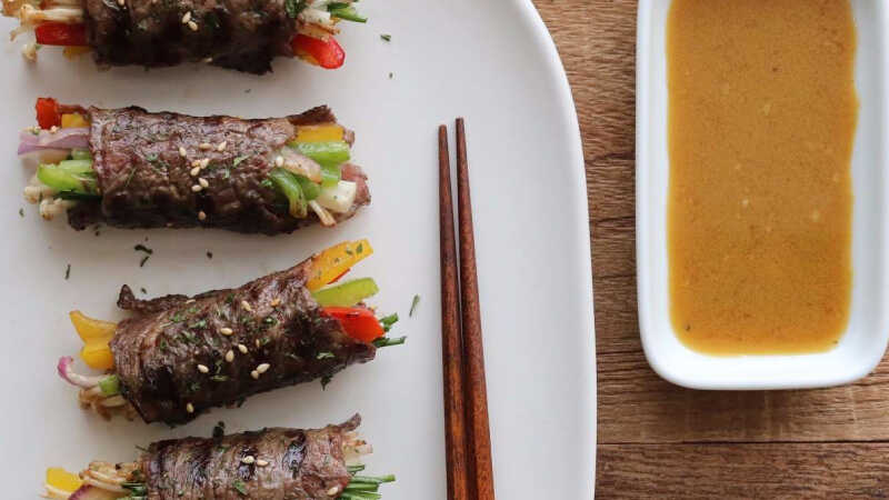 How to make beef rolls with vegetables, crispy delicious and nutritious for the whole family