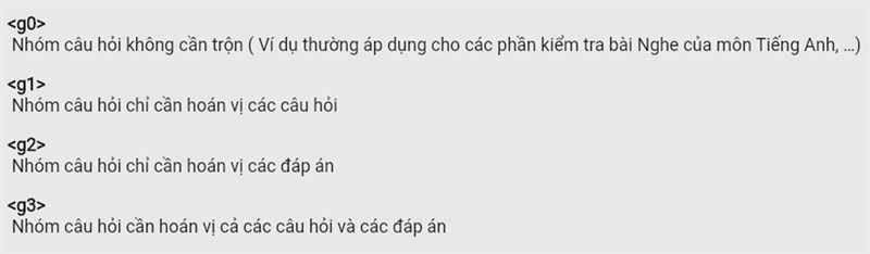 Cách trộn đề trắc nghiệm online Cách trộn đề trắc nghiệm online