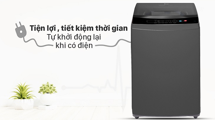 Tính năng tự khởi động lại khi có điện trên Máy giặt Casper 8.5 kg WT-85N68BGA