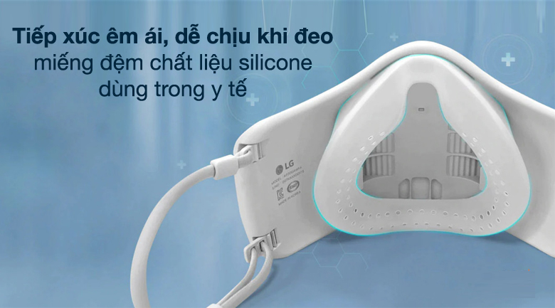 Miếng đệm bảo vệ mặt được làm từ Silicone cao cấp, được sử dụng phổ biến trong bệnh viện