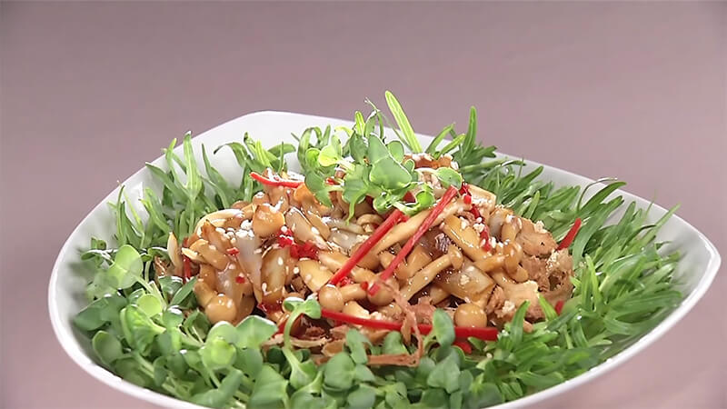How to make delicious mixed mushroom sprout salad