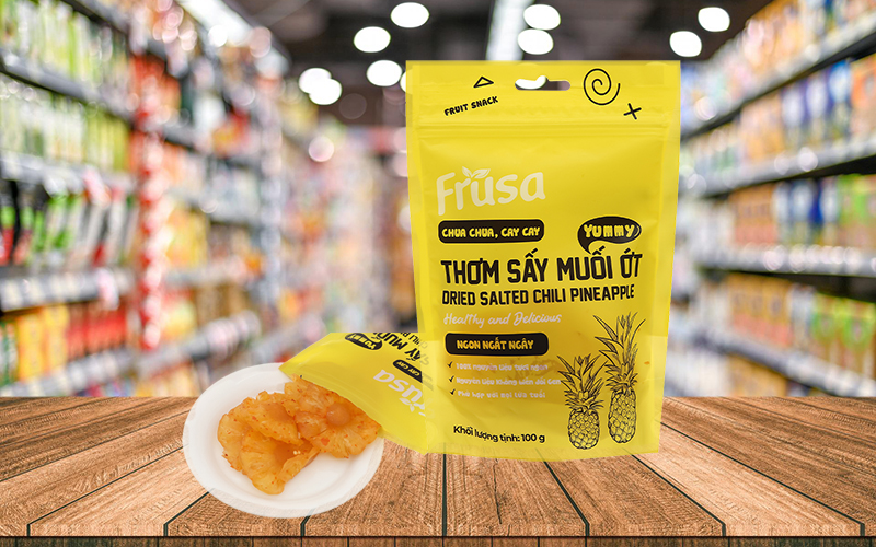 Thơm sấy dẻo muối ớt Frusa