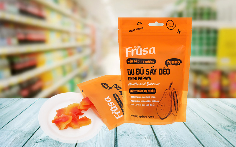 Đu đủ sấy dẻo Frusa