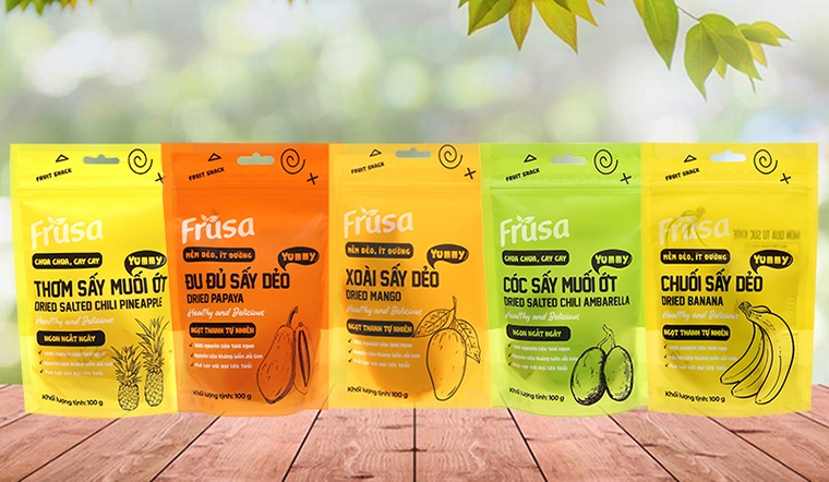 Thưởng thức trái cây sấy dẻo Frusa, thơm ngon tiện lợi